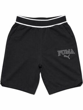Puma Black Athletic Shorts with Contrast Stripe Waistband – Small EUC
